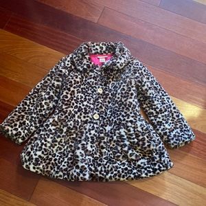 Juicy couture size 5 Faux fur coat Leopard print